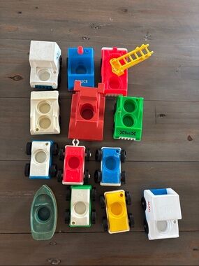 Lot of Little People Fisher Price vehicles